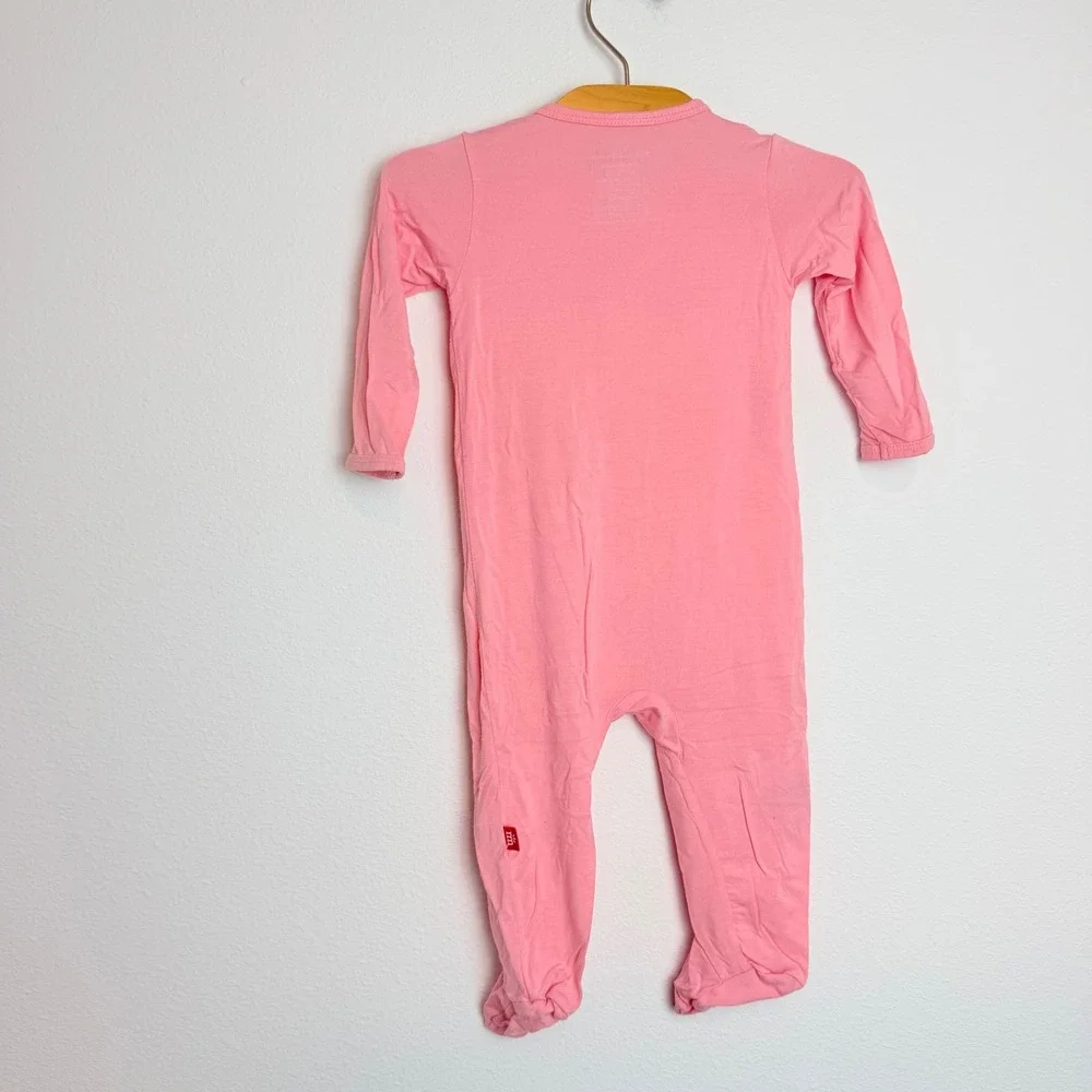 Magnetic Me Pink Modal Magnetic Fastener Footie Sleeper 3-6 Months 12-16 lbs